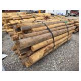Untreated Wood Posts, Qty: 58