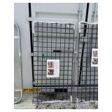 (5) Grey Metal Rail 36"H x 72"W with welded 4"x4" mesh pattern