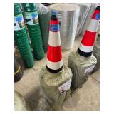 Safety Traffic Cones Fluorescent 15in x 27in 20-Pack