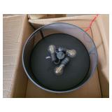 Industrial Mesh Drum Flush Mount Ceiling Light Fixture with Three Filament Bulbs