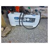 Better Built 36-Gallon White Steel Vertical Transfer Tank with GPI M-150S Fuel Pump