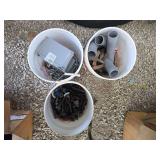 Bucket Lot - Assorted Hardware and Electrical Supplies