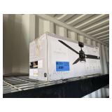Fanimation Amped 52 Inch Ceiling Fan Black and Brushed Satin Brass Model FP7634BLBS