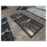 Brown Metal Roof and Wall Panels, 7.87 ft x 3 ft x 0.4 mm, 70 Pieces