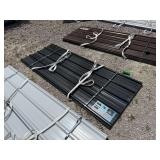 Black Metal Roof and Wall Panels, 7.87 ft x 3 ft x 0.4 mm, 30 Pieces