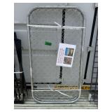 (2) Metal Chain Link Round Frame Fence Gate 5.9