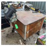 Delta 4x6 Band Saw on Iron Top Table with Alice Vice & Pipe Wrench