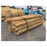 Untreated Wood Posts, Qty: 51