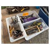 Assorted Hand Tool Lot - Wrenches, Screwdrivers, Drill Bits, and Hex Keys