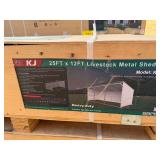 2026 KJ Unused K2512 25ft x 12ft Livestock Metal Shed