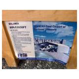 2026 SDLanch Unused SDLC2030FT 20ft x 30ft All-Steel Carport with Enclosed Sidewalls