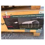 2026 KJ Unused K1121 11ft x 21ft All-Steel Carport