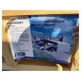 2026 SDLanch Unused SDLC2030FT 20ft x 30ft All-Steel Carport with Enclosed Sidewalls
