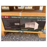 2026 KJ Unused K1912 20ft x 12ft Livestock Metal Shed