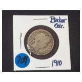 1910 Barber Silver Quarter