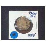 1897 Barber Silver Quarter