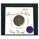 1855 Seated Liberty Dime with Arrows