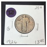 1926 Standing Liberty Silver Quarter