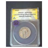 ANACS Certified 1930 Standing Liberty Silver Quarter