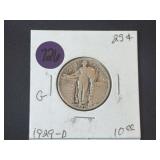 1929-D Standing Liberty Silver Quarter
