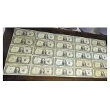 Lot - (25) United States $1 Blue Seal Silver Certificates