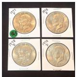 Lot - (4) Eisenhower Dollars: 1977-P, 1978-P, 1978-D, and 1978-D