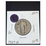 1927-D Standing Liberty Silver Quarter