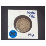 1912 Barber Silver Quarter