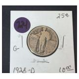 1928-D Standing Liberty Silver Quarter
