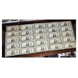 Lot - (25) United States $1 Blue Seal Silver Certificates