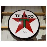 48" Texaco custom made aluminum, single sided