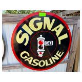 PORCELAIN STEEL - 42" Signal Gasoline, double sided