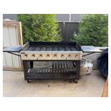 Commercial eight burner gas barbecue grill