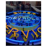 NEON 36" Chevrolet Super Service sign