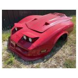Corvette front clip shop door canopy project