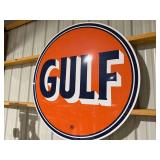 48" GULF custom aluminum reproduction, single sided.