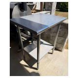 2‘ x 3‘ stainless steel commercial kitchen prep table