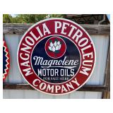 PORCELAIN STEEL - 42" Magnolia Petroleum, double sided