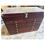 Vintage felt lined architect toolbox