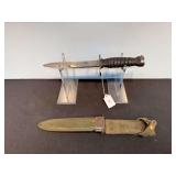 Original CASE WWII USM4 Bayonet with USGI BMCO Scabbard