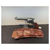 Ruger Vaquero Original Large-Frame Stainless Steel .45 Colt Revolver with Bianchi Leather Holster