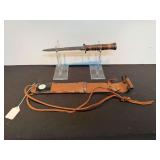US M3 1943 Fighting Knife with M6 Leather Sheath