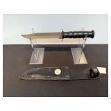Ontario Knife Company U.S. Military Fighting Knife with Leather Sheath
