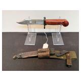 AKM Type II Bayonet with Scabbard and Web Hanger