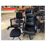 Lot - (4) rolling office chairs
