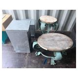 (2) Dog Feeders and (2) Small Planter Stands