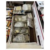 Assorted Electrical and Lighting Hardware Lot including Sockets and Wall Plates