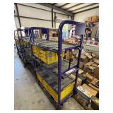 Industrial Heavy Duty Rolling Stock Cart with Multi-Tier Shelves