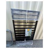 Black Galvanized Steel Fencing Panels, Pack of 5, 5.9ft L x 3.9ft H