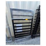 Black Welded Galvanized Steel Fencing Panels, Pack of 2, 5.9ft L x 3.3ft H